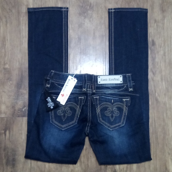 Rock Revival NWT Women's 26 Straight Adel Embellished Embroidered - Picture 7 of 15